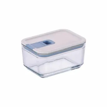 Neoflam Perfect Seal Rectangular Glass Storage Container (500 ml, Clear)
