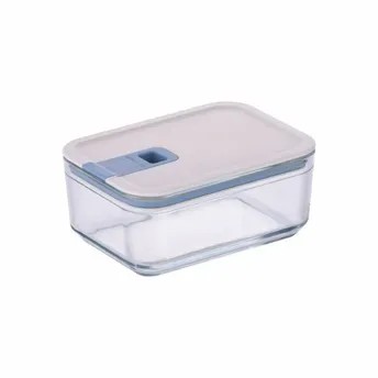 Neoflam Perfect Seal Rectangular Glass Storage Container (750 ml, Clear)