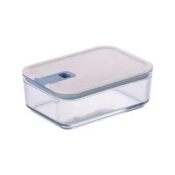 علبة تخزين مستطيلة زجاج نيوفلام برفكت سيل (1100 مل، شفاف)