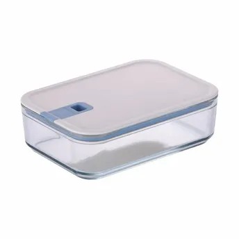 Neoflam Perfect Seal Rectangular Glass Storage Container (1600 ml, Clear)