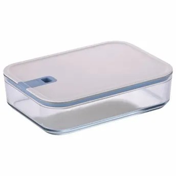 Neoflam Perfect Seal Rectangular Glass Storage Container (2300 ml, Clear)