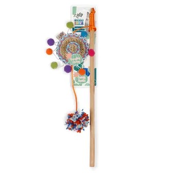 All For Paws Whisker Fiesta Sombrero Wand Cat Toy (135 x 3 x 1 cm)
