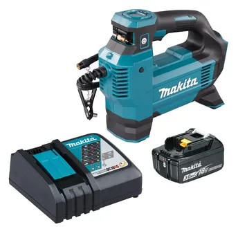 Makita Cordless High-Pressure Inflator, DMP181ZX (18 V) + Battery & Charger