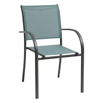 Hesperide Piazza Aluminum & Texteline Armchair (56 x 65 x 88 cm, Jade Green)