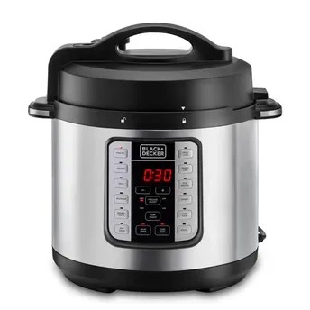 Black+Decker EZ Smart Steam Pot Electric Pressure Cooker,  PCP1000-B5 (6 L, 1000 W)