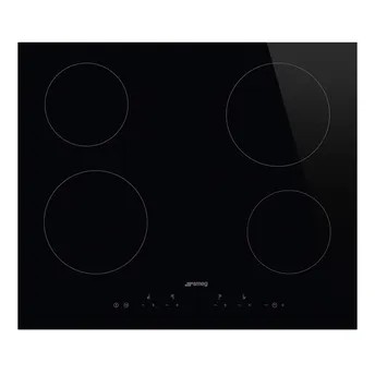 Smeg Universale Aesthetic Built-In Ceramic 4 Zone Electric Hob, SE364TDL (5 x 60 x 51 cm)