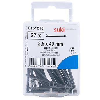 Suki Oval-Head Steel Nails (2.5 x 40 mm, Pack of 27)