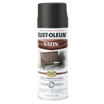 Rustoleum Stops Rust® Protective Enamel Spray (354.9 ml, Satin Black)