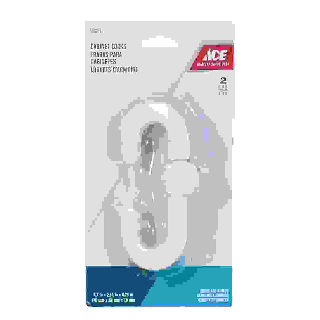Ace Plastic Cabinet Locks (12 x 6.2 x 1.9 cm, 2 Pc.)