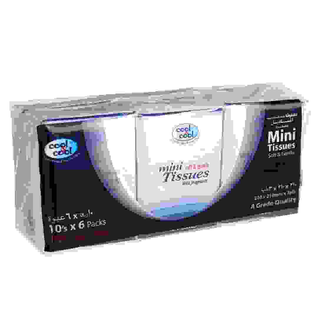 Cool & Cool 3 Ply Compact Mini Tissue Pack (21 x 21 cm, 6 Pc., 10 Sheets)