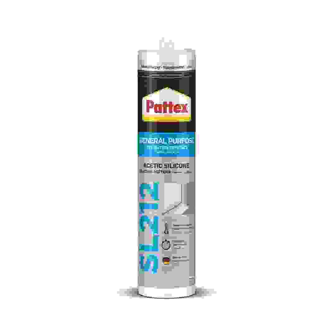 Pattex General Purpose SL212 Acetic Silicone Sealant (Clear)