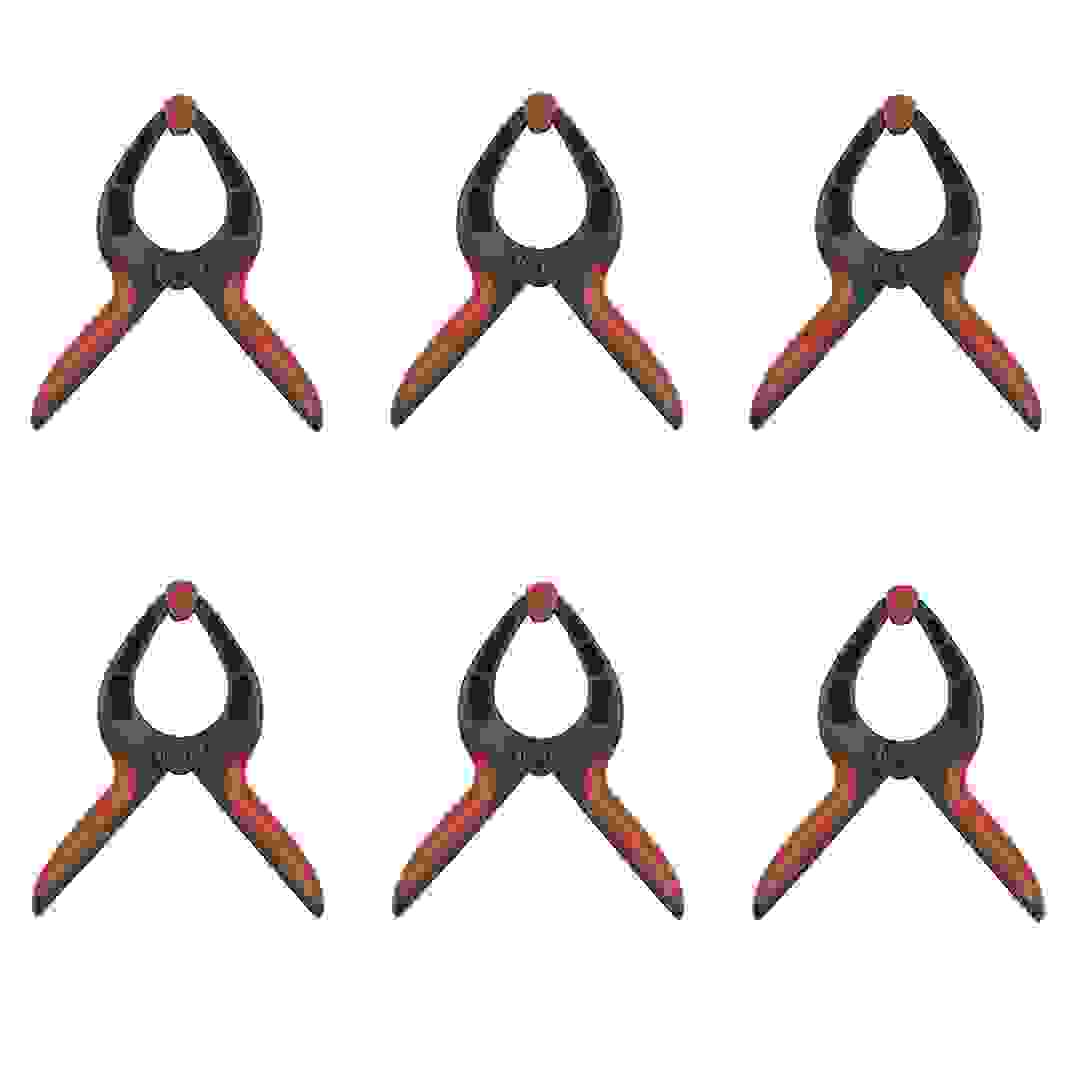 طقم مشابك بلاستيكية بنوابض (6 قطع)