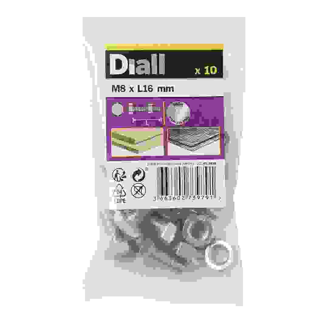 Diall M8 Hex Stainless Steel Bolt & Nut (16 mm, 10 Pc.)