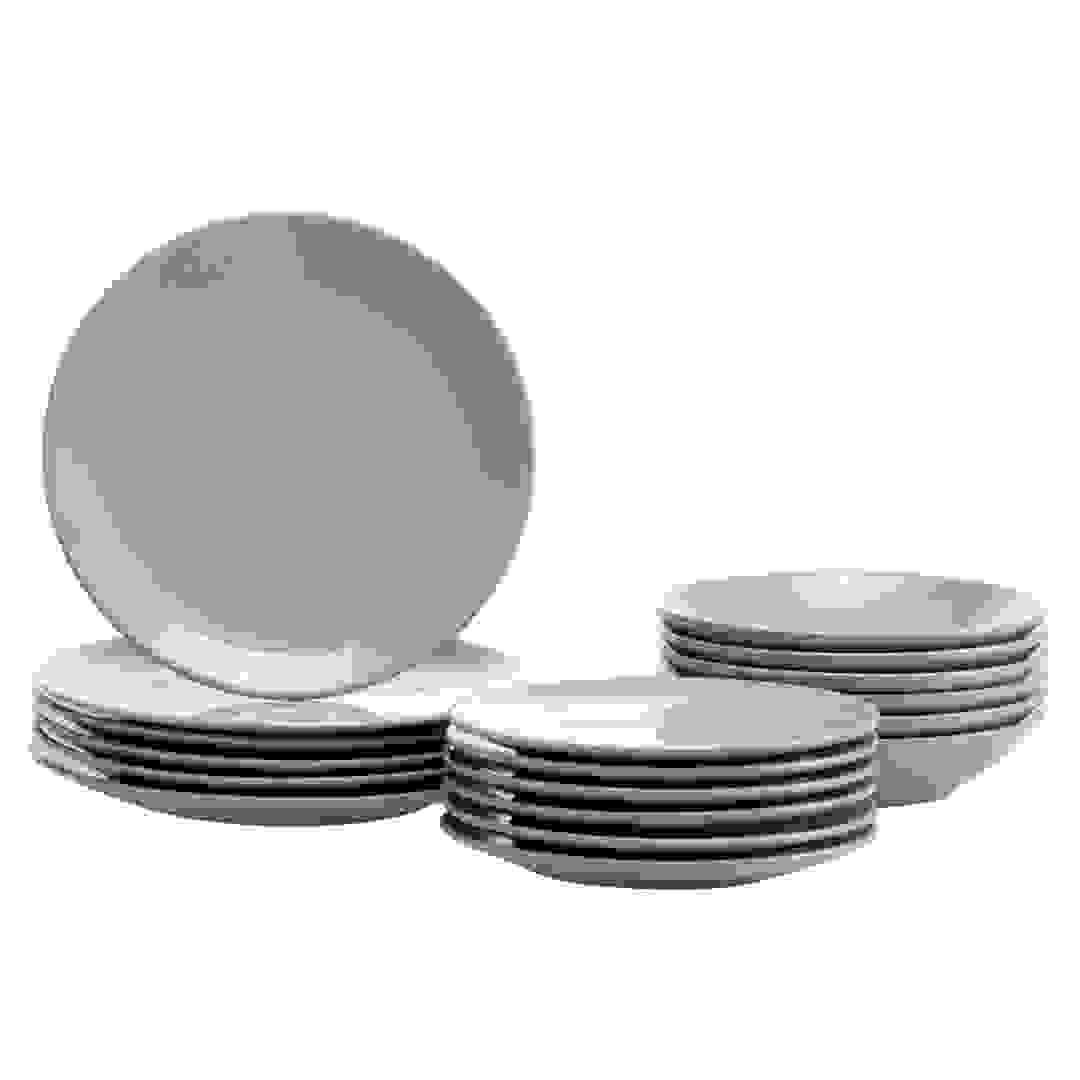 طقم أطباق طعام خزف إس جي (18 قطعة)