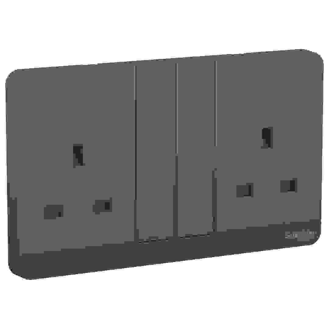 Schneider Electric 2 Gang Switched Sockets (14.6 cm)