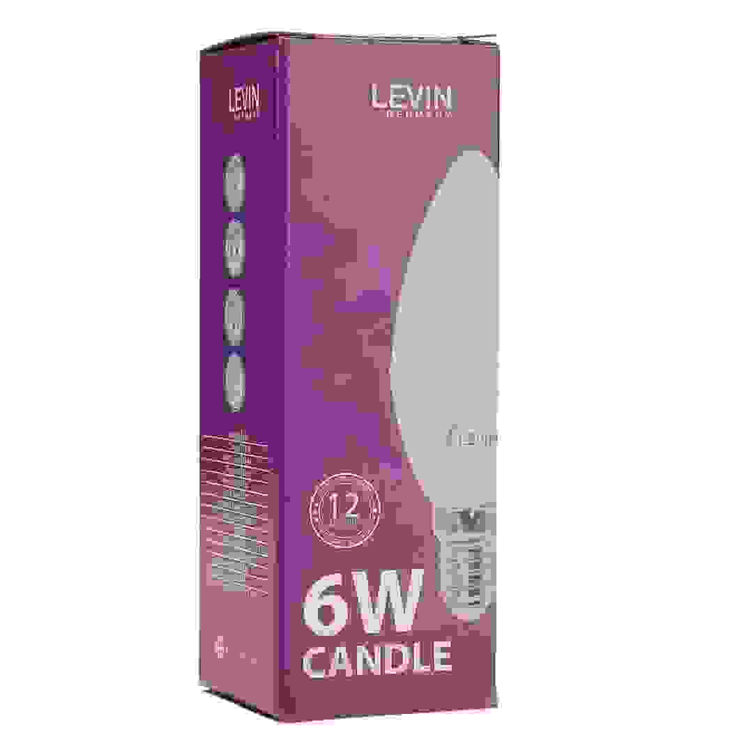 لمبة شمعة E14 LED C37 ليفين (6 واط، ضوء نهاري)