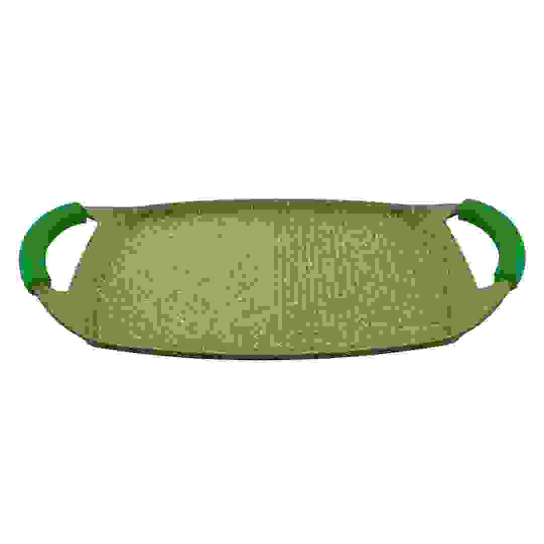 مقلاة شوي جرانيت غير لاصقة مع قاعدة ألمنيوم برستيج إسينشالز (47 × 32 × 29 سم، أخضر)