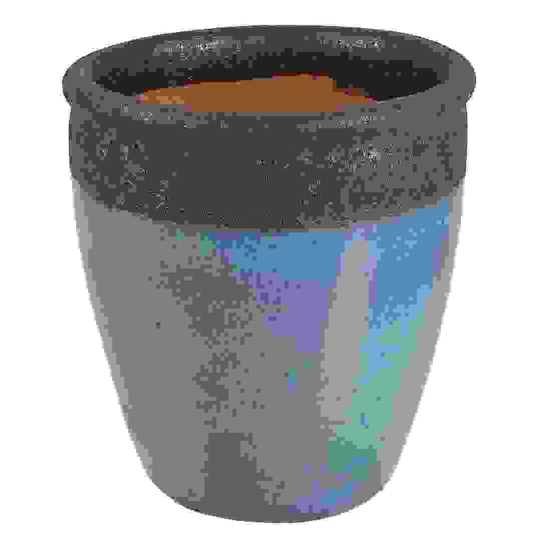 Antique Barriga 2-Tone Glazed Pot (38 x 42 cm, Turquoise)
