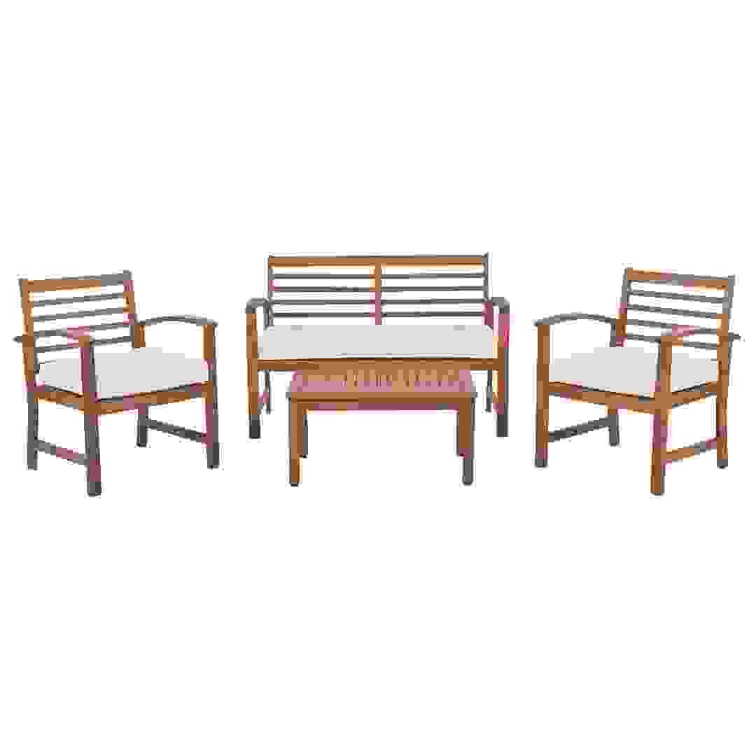 Living Accents Talbot 4 Seater Acacia Wood Outdoor Sofa Set (120 x 60 x 80 cm)