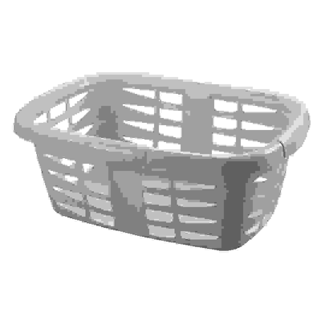M-Home Brio Plastic Ergonomic Laundry Basket (67.5 x 46 x 26 cm, Taupe)