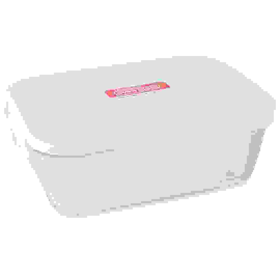 حافظة طعام مستطيلة الشكل من زجاج مقاوم للحرارة (1 لتر)